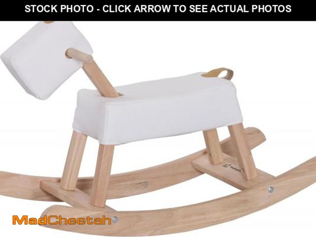 Lot 74-12508727 - PHUDONGTOYS White Wooden Rocking Horse Juni for Toddlers (Ages 1-3) - Soft Canvas Fabric, Gentle on ...