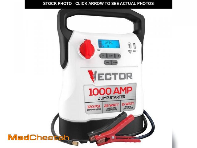 Lot 74-11826803 - VECTOR 1000 Amp Jump Starter, Compressor, USB Power - UNUSED