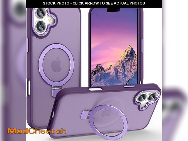 Lot 74-12126983 - Lufanbis Phone Case for iPhone 16 6.1'' Dark Purple | Magnetic, with Ring Stand, Slim, Translucent, ...