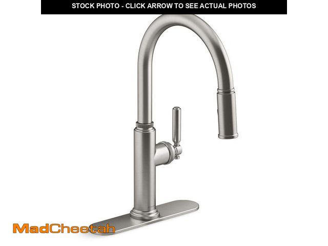 Lot 74-13650414 - KOHLER Revolv Single Handle Pull Down Sprayer Kitchen Faucet in Vibrant Stainless - UNUSED