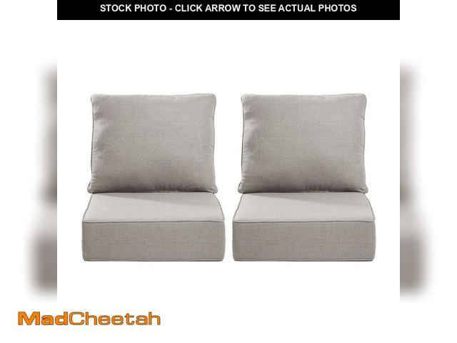 Lot 74-14306243 - Gymojoy 24 in. x 24 in. x 6 in. 4-Piece Olefin Deep Thick Seating Outdoor Lounge Chair Sofa Replacem...