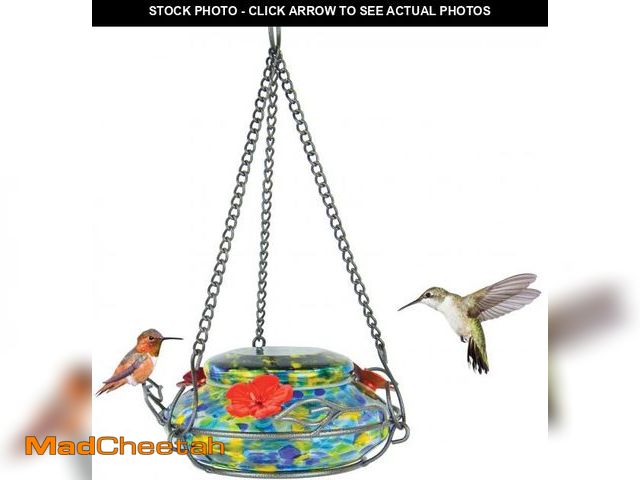 Lot 74-12310684 - Nature's Way Bird Products GHF7 Hand Blown Illuminated Top Fill Hummingbird Feeder - USED