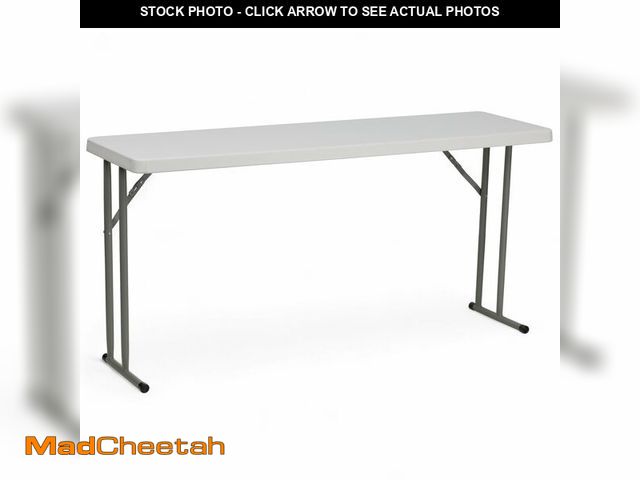 Lot 74-12567889 - Flash Furniture Kathryn 5' Rectangular Plastic Folding Table, Long Plastic Foldable Table for Indoor...