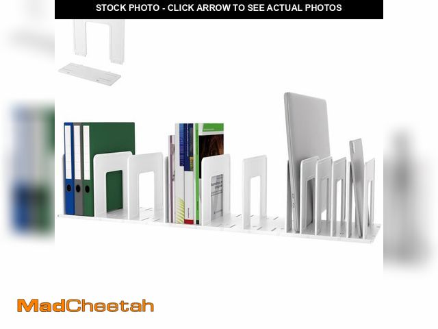 Lot 74-12605060 - LuluEasy Adjustable Vertical File Sorter Sturdy Plastic Expandable Upright File Holder, Desktop Bind...