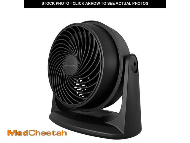 Lot 74-13799831 - Hampton Bay 8 in. 3 Speed Personal Desk Fan in Black - UNUSED