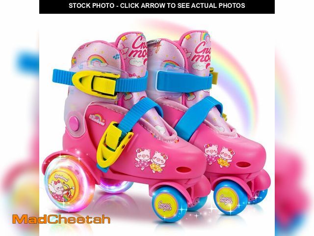 Lot 74-14294146 - Adjustable Beginner Skates for Kids Ã¢â¬â Light-Up Wheels, Fun Tractor Design for Girls, Boys, To...