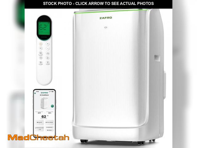 Lot 74-12159659 - *SEE DETAILS* ZAFRO 16,000 BTU (12,000 BTU SACC) Portable Air Conditioners, Ultra Quiet(42dB) Dual D...