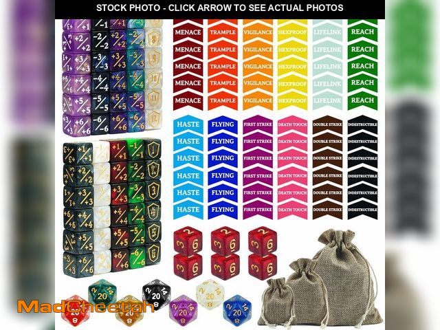 Lot 74-14421978 - 145PCS MTG Dice Set Keyword Tokens Dice Counters, +1/ Ã¢â¬â1 Counters,Shield,Tracking&amp; D20 Li...