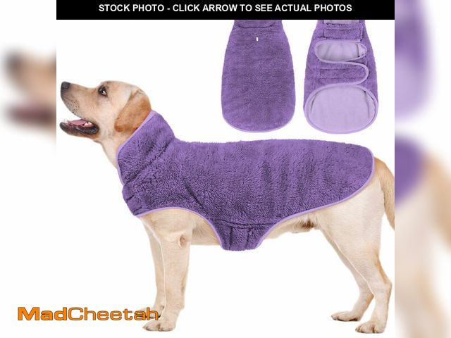 Lot 74-12714529 - Malier Dog Winter Coat, Reversible Fleece Dog Cold Weather Coats, Windproof Warm Snow Puppy Jacket V...