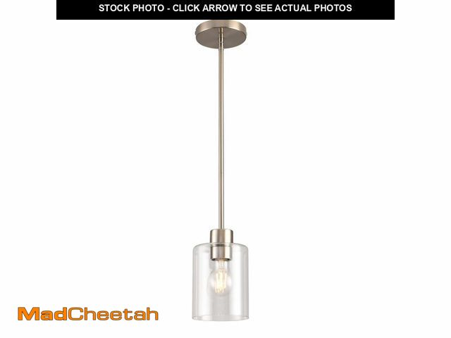 Lot 74-12699082 - Brushed Nickel Pendant Lights,Modern Farmhouse Pendant Light,Light Fixture Kitchen Pendant Mini Hang...