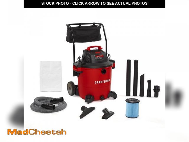 Lot 74-12489032 - CRAFTSMAN CMXEVBE17656 20 Gallon 6.5 Peak HP Wet/Dry Shop Vac with Cart, Heavy-Duty Shop Vacuum Wet ...