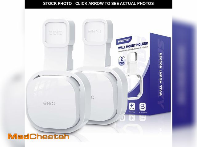 Lot 74-12979560 - Wall Mount Holder for eero 6 and for eero 6+ Router Mesh Wi-Fi System Ã¢â¬â No Messy Wires, Space...