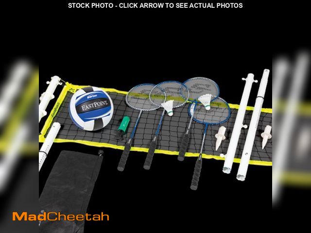 Lot 74-12421161 - EastPoint Sports 2-in-1 Volleyball and Badminton Set  Adjustable Height Net Set with All Accessories...