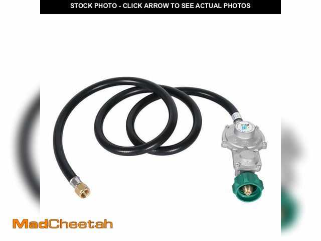 Lot 74-14147723 - GasSaf 5FT Two Stage Propane Regulator with Hose for Dual Fuel Generator, RV Appliance,Gas Stove and...