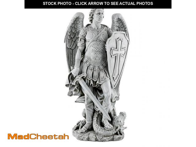 Lot 74-12265199 - Avalon Gallery Garden Statue - Archangel Saint Michael The Warrior Indoor/Outdoor Catholic Sculpture...