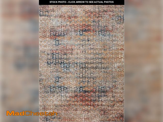 Lot 74-12028879 - Loloi II Bianca Collection BIA-09 Ocean/Spice 2'-8" x 4' Accent Rug - UNUSED