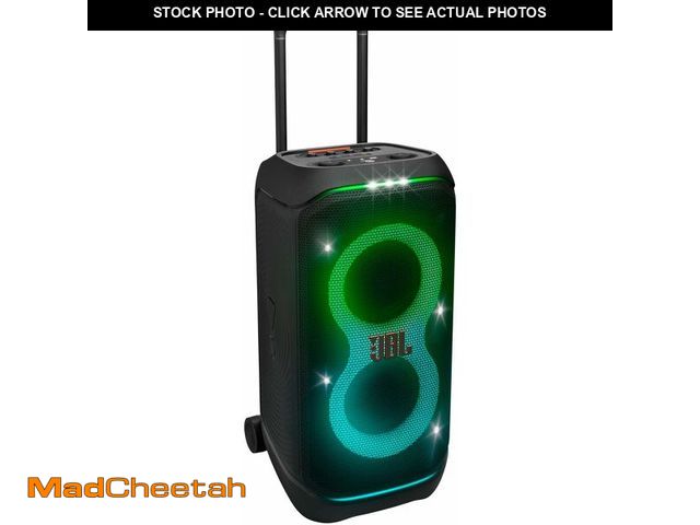 Lot 74-14319045 - JBL PARTYBOX Stage 320 Portable Party Speaker with Wheels - Black (Renewed) - USED