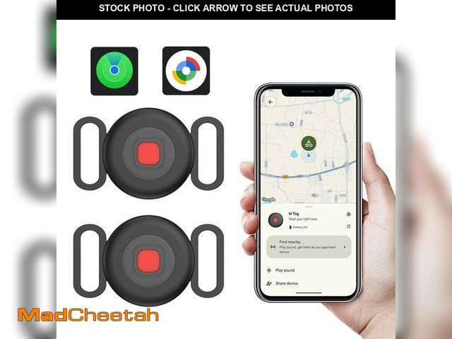 Lot 74-14206855 - Bluetooth Dog Tracker Tag, Pet Tracker for Dogs with Silicone Collar Holder, Works with Apple Find M...