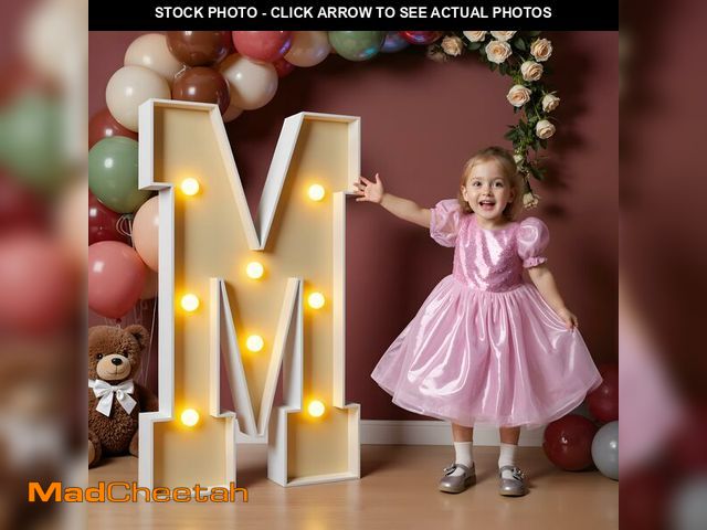 Lot 74-13961687 - imprsv 3FT Block Marquee Letters, Light Up Letters for Birthday Baby Shower Party Backdrop Decor, La...