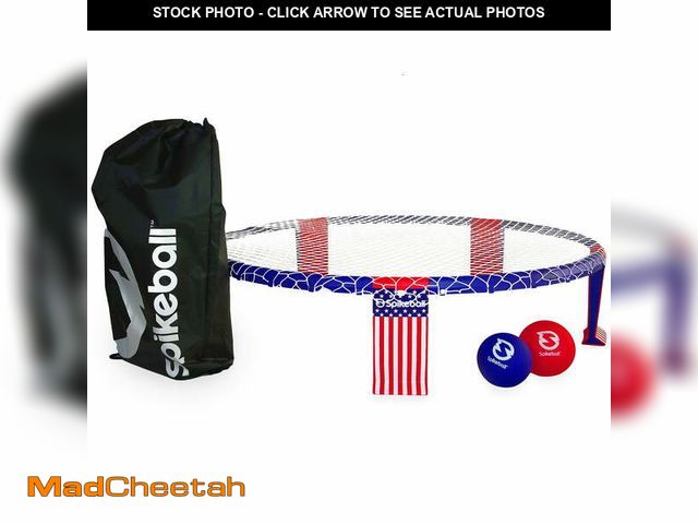 Lot 74-14435613 - Spikeball: Weekender USA Set - Red-White-Blue - Roundnet: Blends Volleyball &amp; 4 Square, Outdoor ...