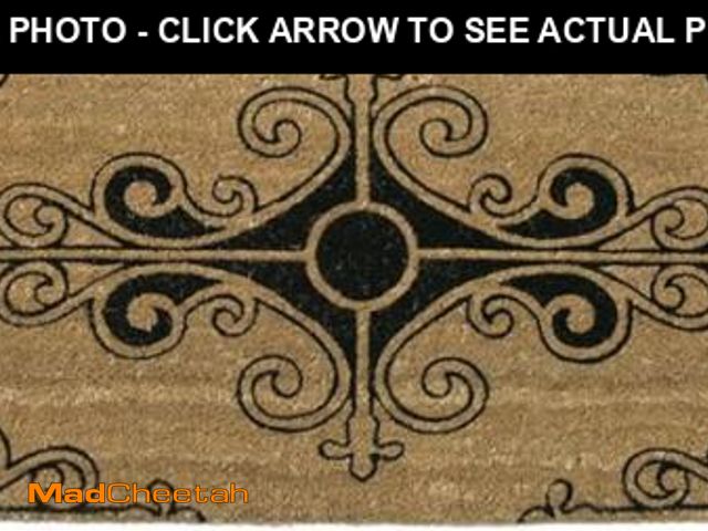 Lot 74-12098467 - Rubber-Cal "Traditional Fleur de Lis French Mat Large Front Door Mat, 24 by 57-Inch - UNUSED