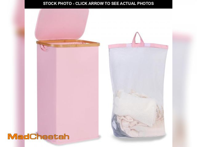Lot 74-12308083 - iEGrow Laundry Hamper with Lid, 110L Large Laundry Basket with Handle and Lid, Collapsible Clothes B...