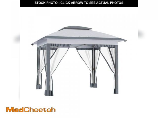 Lot 74-12495535 - ITOPFOX 12 ft. x 12 ft. Outdoor Steel Event/Party Pop Up Instant Tent Canopy with Netting and Height...