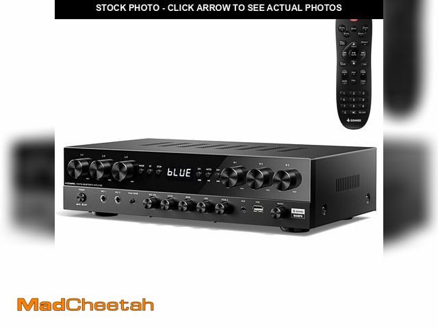 Lot 74-13959705 - Donner Stereo Receivers, Premium 1000W Peak Power 6 Channel Audio Amplifier with Bluetooth 5.3, USB,...