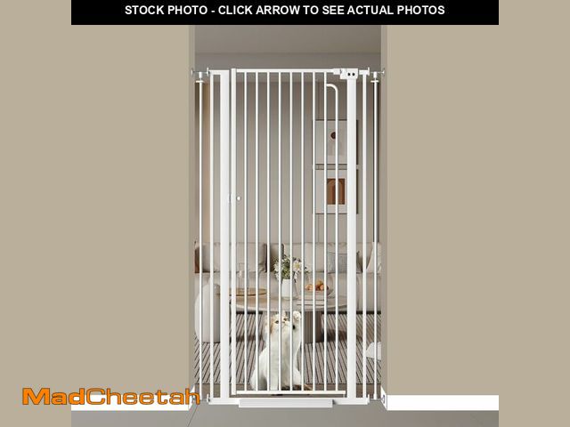 Lot 74-12570935 - THEYFIRST 57" Extra Tall Cat Gate for Doorways, 29.5"-33.4" Tall Pet Gates for Cats Walk Through, Au...