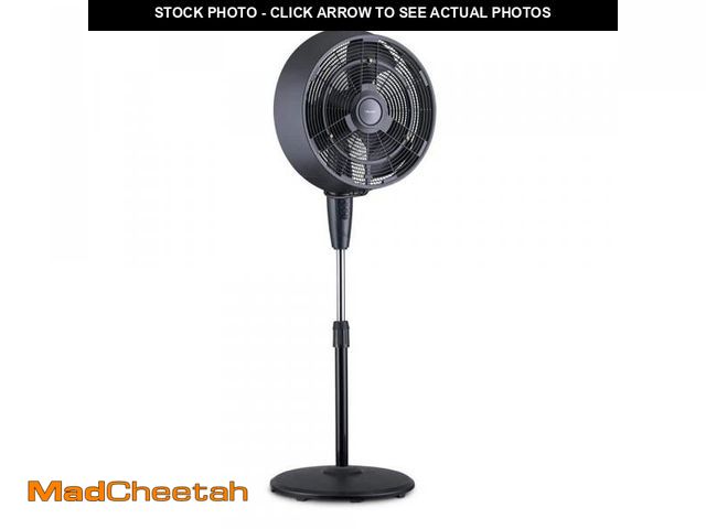 Lot 74-12463065 - NewAir 18 in. 3-Speed Wide-Angle Oscillating Outdoor Misting Fan and Pedestal Fan for Cool Down 500 ...