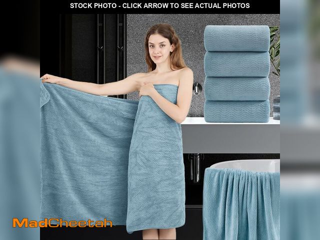 Lot 74-13539507 - 4 Piece Extra Large Bath Towel 35"x70" Oversized Bath Sheet Bath Towel Set for Bathroom Ultra Soft C...
