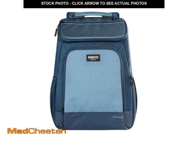 Lot 74-12584812 - IGLOO Top Grip Evergreen 24 Can Blue Backpack Soft-Side Cooler - UNUSED