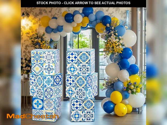 Lot 74-13570367 - Hushee 6 Pcs Large Amalfi Coast Party Decorations Boxes, 12 Inch Amalfi Coast Cardboard Box Capri Le...