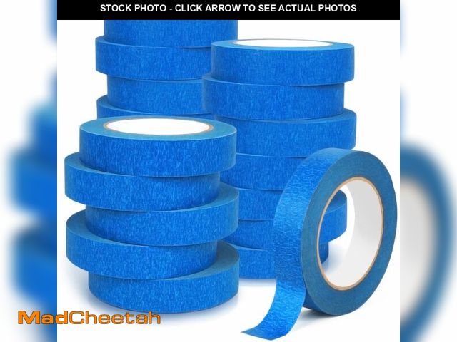 Lot 74-12708277 - 20 Rolls Blue Painters Tape Bulk Pack, Painter's Tape 1-inch Ãâ 55 yards, Multi-Surface Residue-F...