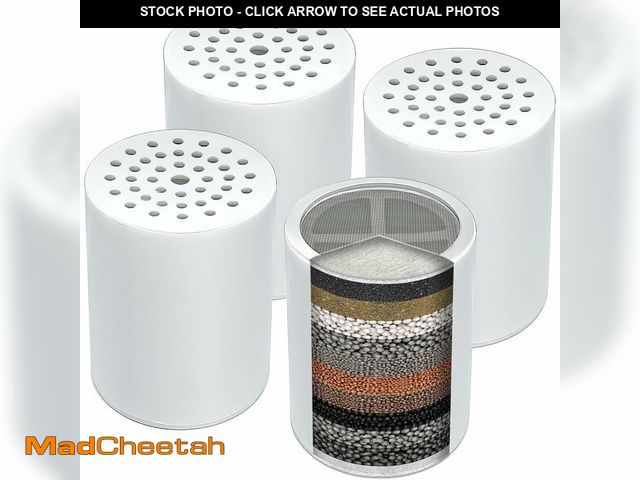 Lot 74-14295533 - Casaheal 4 Pack 15 Stage Shower Filter Replacement Cartridge for Hard Water, Universally Compatible ...
