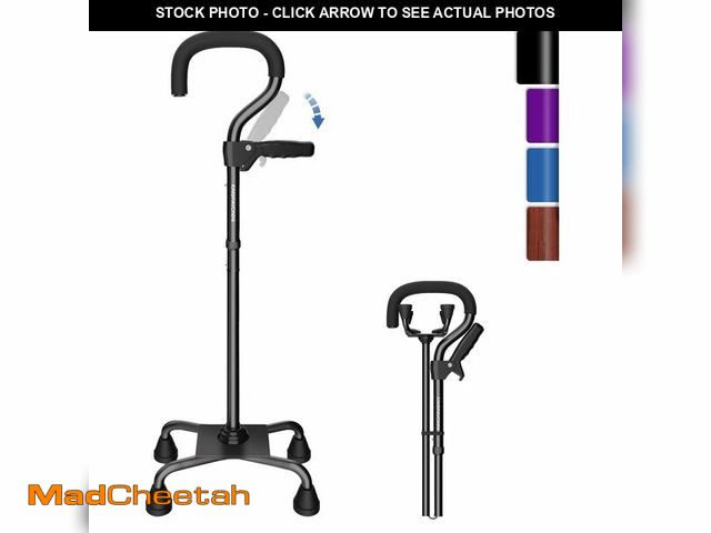 Lot 74-13626660 - KingPavonini Canes for Women/Men with Second Handle, Foldable &amp; Adjustable Walking Cane with 4-P...