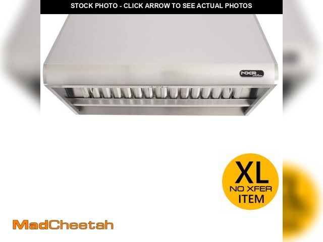 Lot 74-12659620 - NXR 36 in. 900 CFM Professional Style Stainless Steel Range Hood with Stainless Steel Baffles - UNUS...