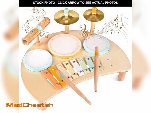 Lot 74-14273215 - Toddlers Drum Set Toys for Toddlers 2-3,Baby Drum with Xylophone,Musical Instruments Toy, Kids Woode...