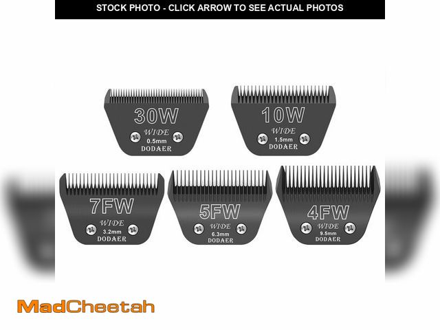 Lot 74-12699991 - DODAER 30W+10W+7FW+5FW+4FW Wide Blades for Dog Grooming,Compatible with Andis,Oster A5,Wahl km10 Cli...