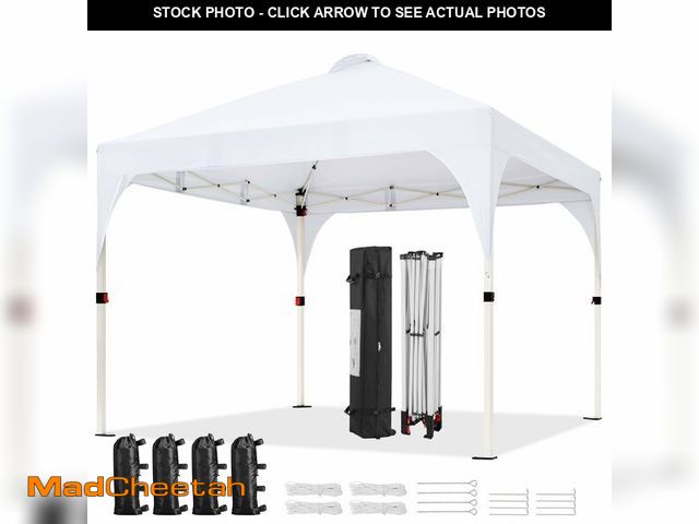 Lot 74-12774833 - Yaheetech 10x10 Pop Up Canopy Tent with Vent, Easy Set Up Tent, Instant Sun Shelter Canopy with Whee...