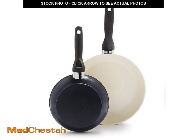 Lot 74-12392845 - *SEE DETAILS* GreenPan Rio 8" and 10" Frying Pan Skillet Set, PFAS-Free, Healthy Ceramic Nonstick Co...