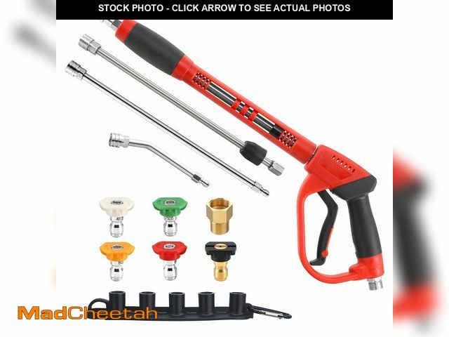 Lot 74-13955180 - Tool Daily Pressure Washer Gun with Replacement Wand, 17 Inch Power Washer Extension Wand, 30ÃÂ° Cu...
