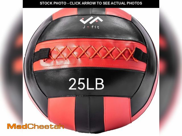 Lot 74-13696821 - JFIT Wall Ball, Red/Black, 25 LB - UNUSED