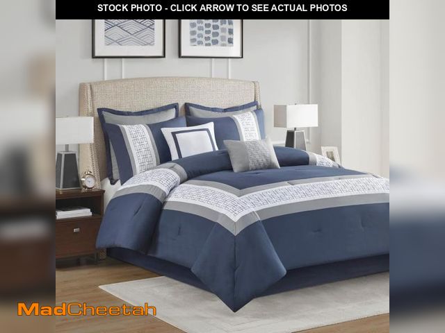 Lot 74-12509896 - 510 DESIGN Powell Cozy Comforter Set, Hotel Style Border Design with Geometric Embroidery Details, A...