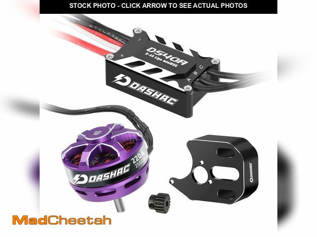 Lot 74-14207778 - DashRC 2204 2500KV Brushless Outrunner Motor with 40A ESC &amp; Mount Upgrade Kit for Axial SCX24 1/...