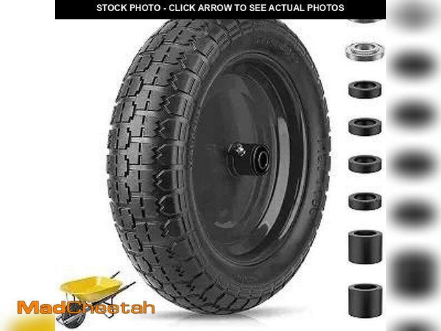 Lot 74-14258443 - Marathon 14.5 in. Flat Free Universal Wheelbarrow Wheel - USED