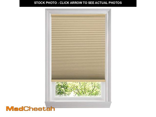 Lot 74-12774211 - (MISSING HARDWARE) Home Decorators Collection Latte Cordless Blackout Cellular Shades for Windows - ...