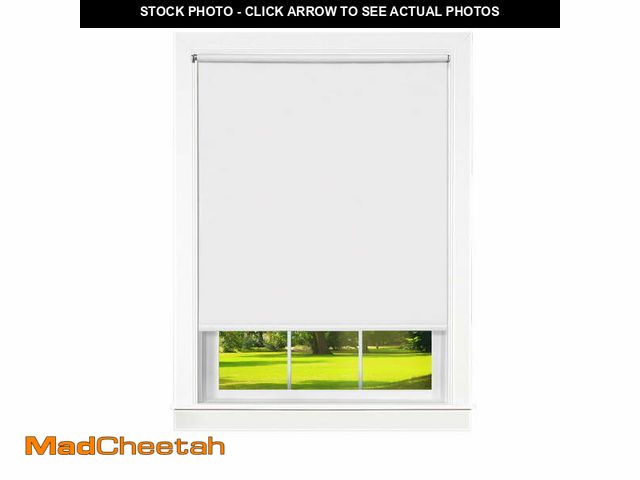 Lot 74-12679814 - Achim Cords Free Tear Down Indoor Cordless White Vinyl Room Darkening Window Roller Shade, 72" L x 5...