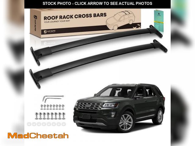 Lot 74-12097662 - YHTAUTO Car Roof Rack Cross Bar Compatible with Ford Explorer 2016-2019 w/Raised Rails Fixed Point, ...