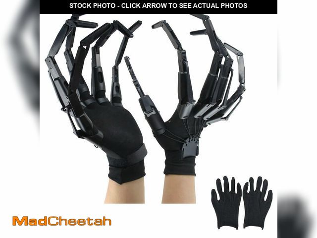 Lot 74-14209355 - Halloween Articulated Fingers with Protective Gloves, Articulated Finger Extensions, Finger Claw wit...